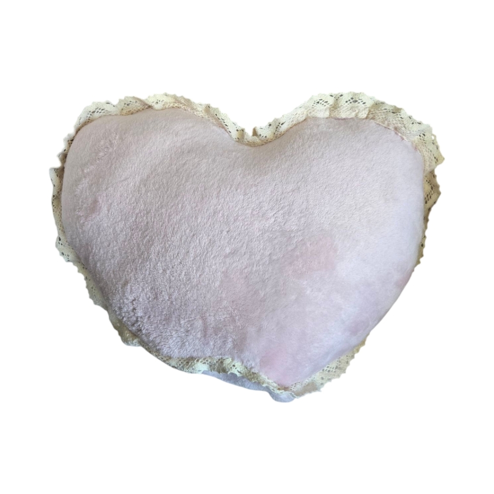Shabby Chic Heart Lace Pillow